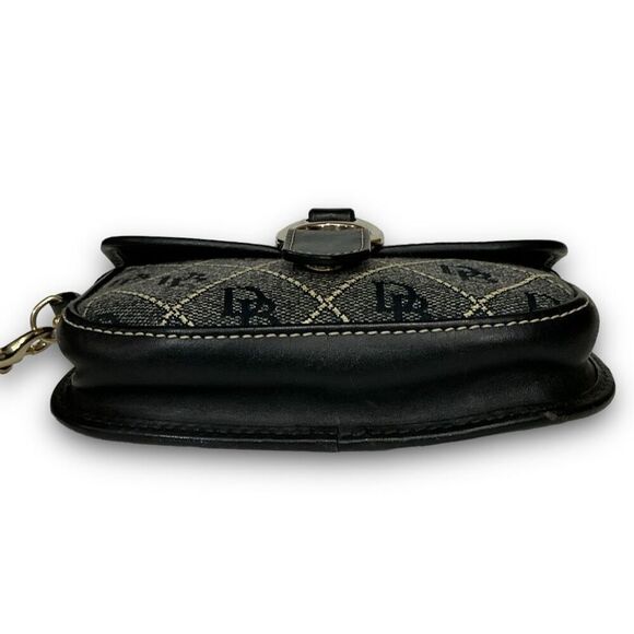 Dooney & Bourke Signature Monogram Flap Mini Purse Clutch Wristlet Wallet - Picture 4 of 8